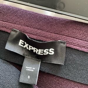 Express Plum and Black Knit Top